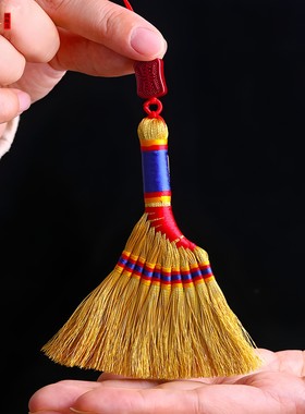 泰岁金扫把挂件扫帚手机扣钥匙扣