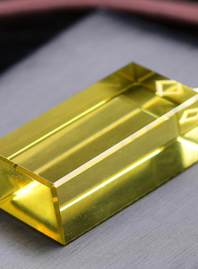 黄水晶平安无事牌吊坠原石项链