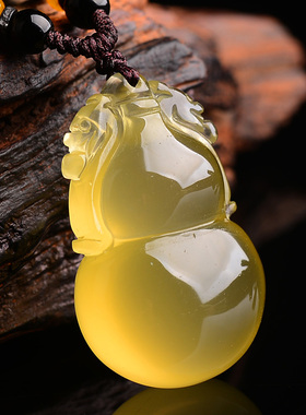 福禄发晶平安葫芦吊坠男女项链