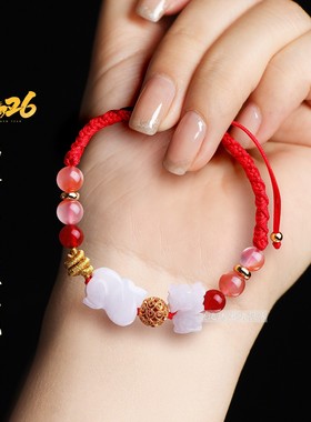 麦吉玲庆属马鼠牛兔鸿运当头红绳