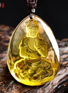 黄水晶阿弥佛菩萨本命佛属狗属猪