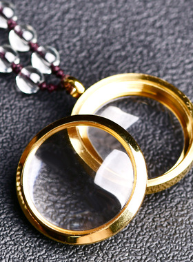 天然白水晶嘎乌盒挂件舍利瓶空心