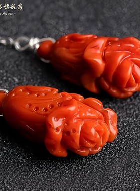 玛瑙花朵项链女时尚S925银玫瑰