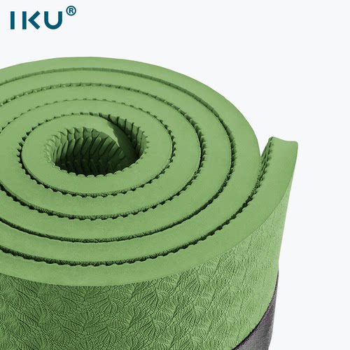 IKU加厚15mm加宽tpe初学者瑜伽垫家用厚款环保防滑减震运动健身垫 - 图0