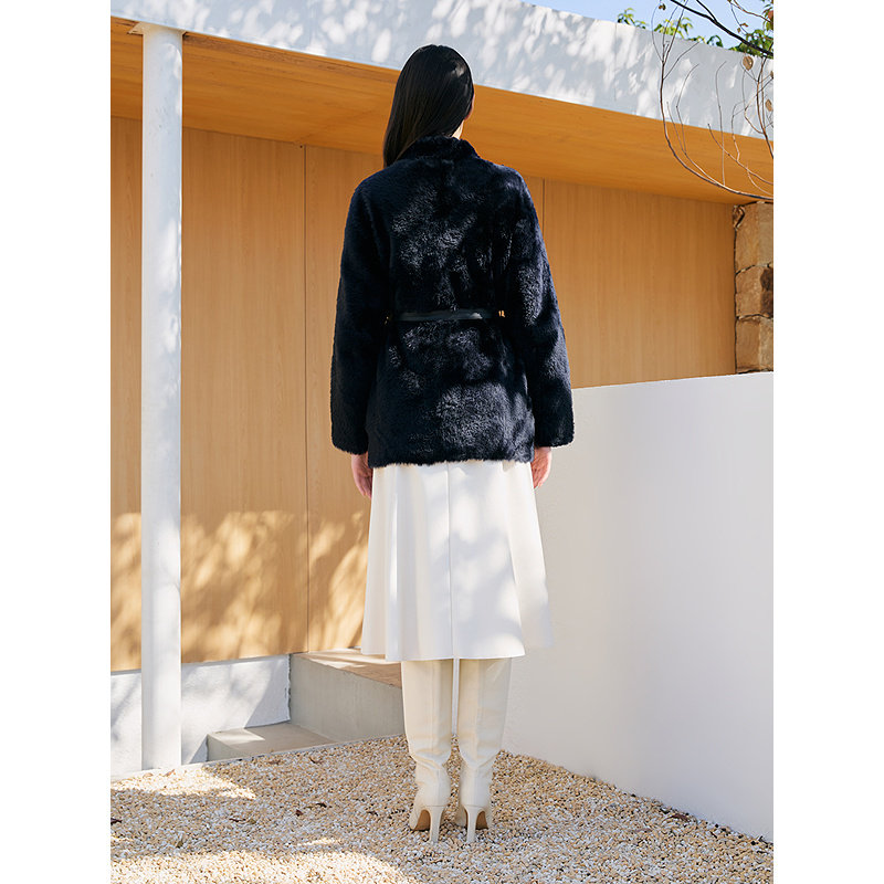 YINER音儿专选2025冬季新款一手长立领拉贡羊皮毛一体皮草外套,淘宝优惠券,粉丝福利购,淘宝优惠卷