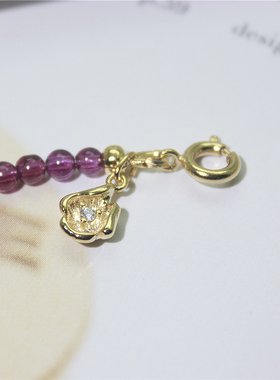 diy结尾延长链镀金微镶小吊坠