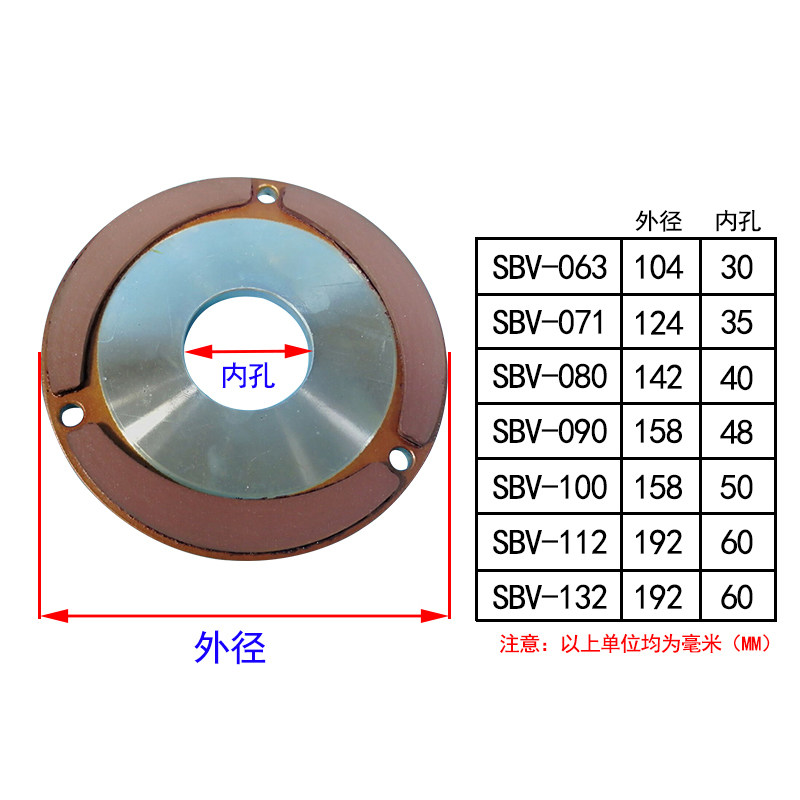 TECO东元电机刹车片SBV电磁刹车制动器晟邦产华马达摩擦片铁风叶,淘宝优惠券,粉丝福利购,淘宝优惠卷