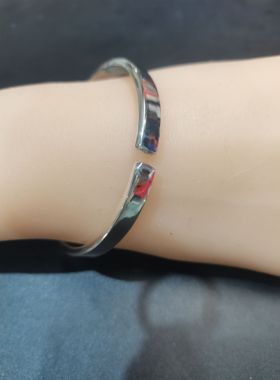 9999高级感轻奢纯银手镯女实心足银520情人节礼物