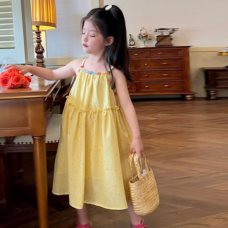 栀了成长记童装女童度假田园风吊带裙夏季儿童甜美裙子洋气连衣裙,淘宝优惠券,粉丝福利购,淘宝优惠卷