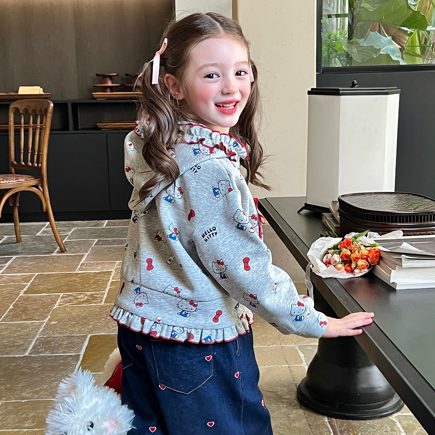 栀了成长记女童韩版加绒卫衣外套春季2026新款儿童宝宝休闲连帽衫,淘宝优惠券,粉丝福利购,淘宝优惠卷