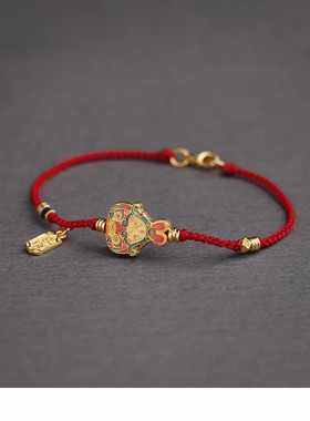 男女通用沙黄金红绳沙黄金宫廷