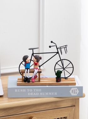 客厅卧室树脂结婚娃娃创意摆件