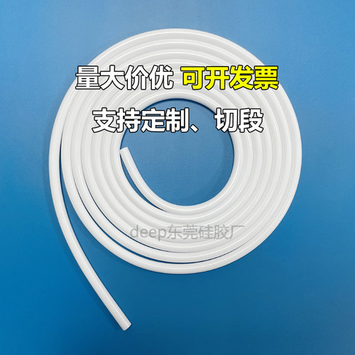 纯白色硅胶管食品级硅胶软管耐高温胶管软管细水管2/3/4//5/6/8mm - 图3