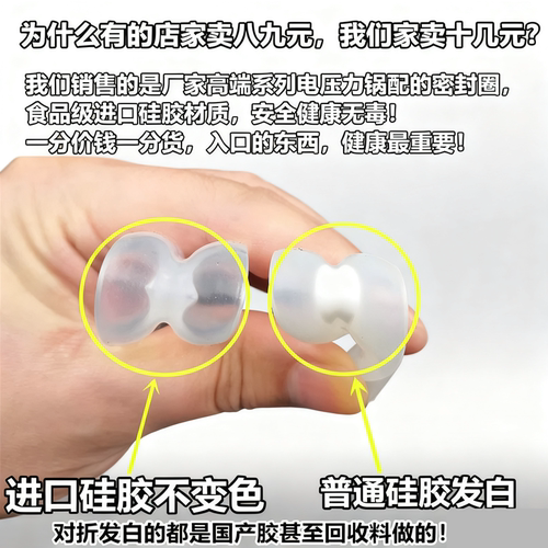 电压力锅密封圈美的电压力锅4L5L6L升适用配件食品级硅胶皮圈通用 - 图0