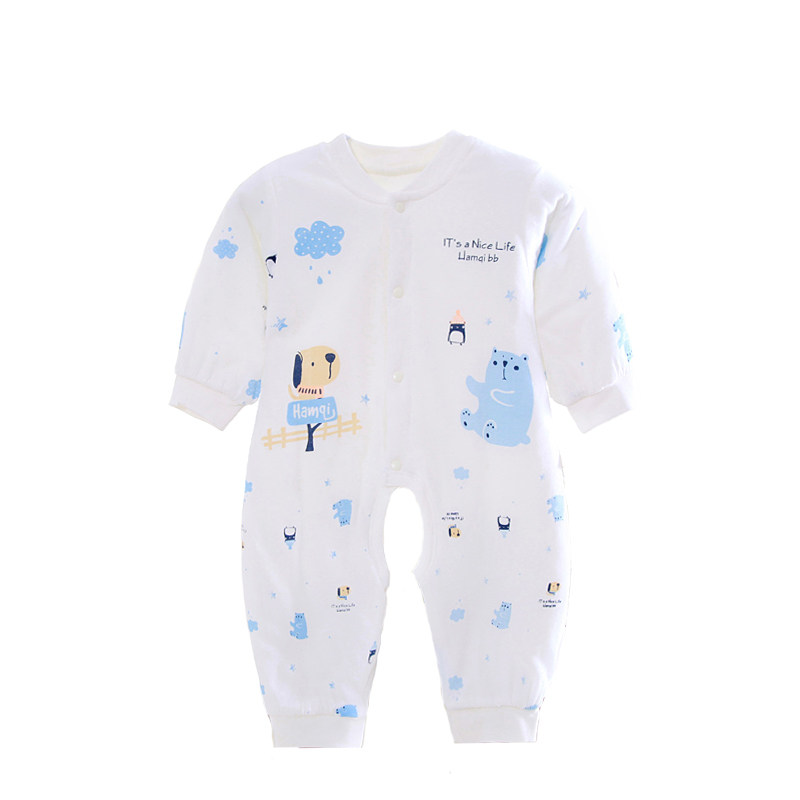 婴儿冬季连体衣哈咪奇男宝宝夹棉保暖加厚开裆哈衣新生儿爬服棉衣,淘宝优惠券,粉丝福利购,淘宝优惠卷