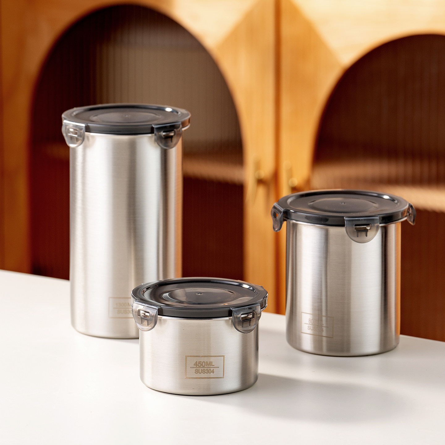 onlycook保鲜密封罐食品级304不锈钢豆子水果储物罐子冰箱收纳碗,淘宝优惠券,粉丝福利购,淘宝优惠卷