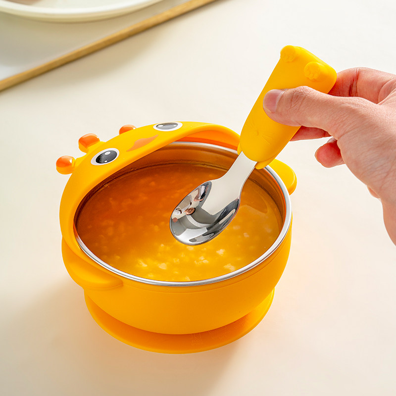 onlycook宝宝吸盘碗304不锈钢辅食碗儿童吃饭碗婴儿餐具训练餐盘,淘宝优惠券,粉丝福利购,淘宝优惠卷