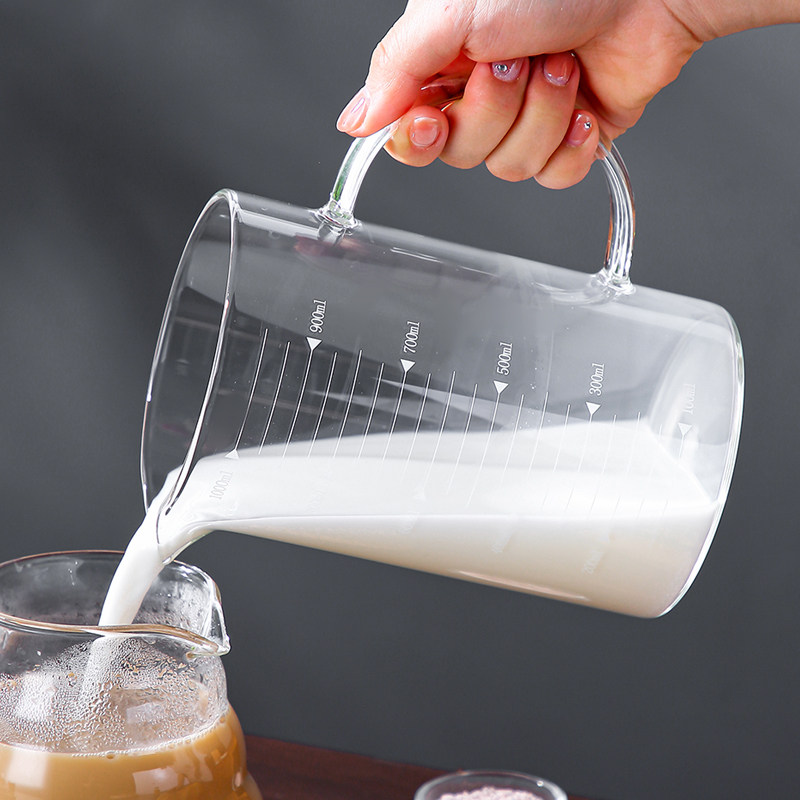 onlycook 厨房高硼硅玻璃量杯带刻度 耐高温刻度杯烘焙工具打蛋杯,淘宝优惠券,粉丝福利购,淘宝优惠卷