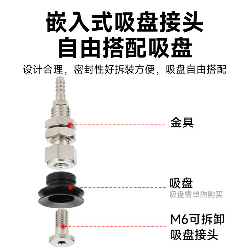 PAF PBF大头金具M10安装牙  无缓冲尾部进 气管接头样式可选 - 图2