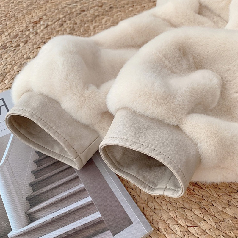 秋冬丹麦貂毛皮草外翻领加厚棉服 宏诚服饰短外套