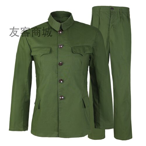 正品的确良65服装套装老式65式套装夏装四兜老兵怀旧拍照聚会服装 - 图3