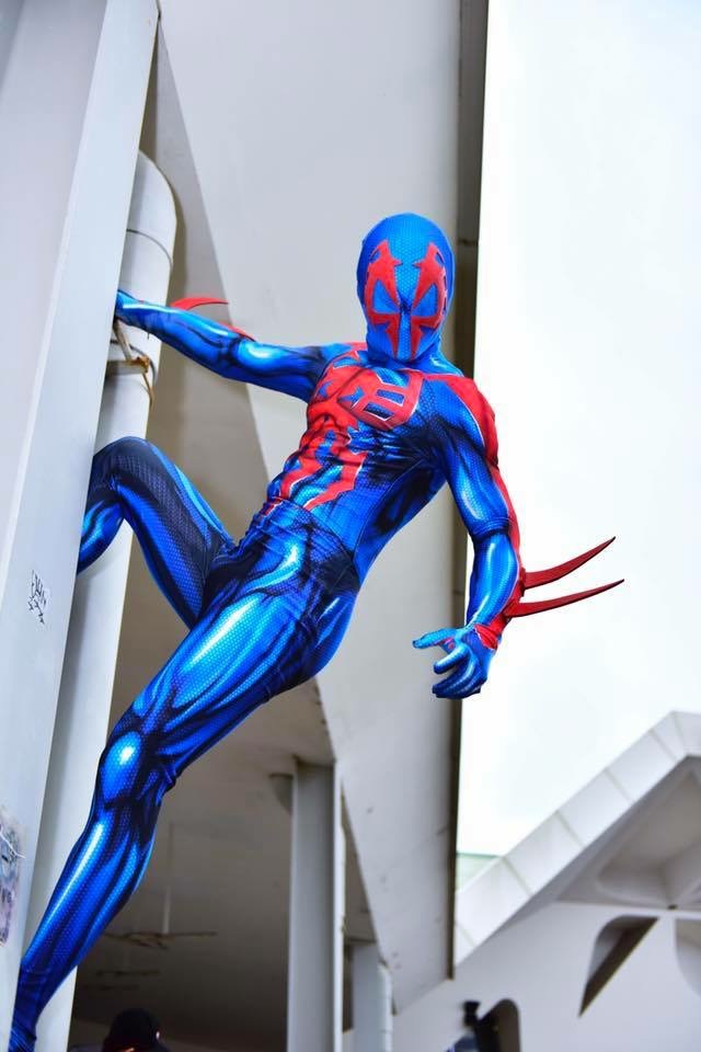 2099新纪元终极蜘蛛侠紧身衣spiderman连体衣cosplay服装立体眼睛 - 图3