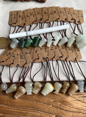 和田玉山料籽料佛头三通一物一拍