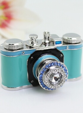 轻奢时尚复古珐琅彩镶钻相机装饰