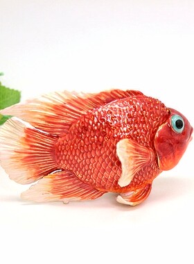 乔迁招财鹦鹉鱼金属工艺品送领导