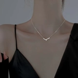 Ожерелье, элегантная цепочка до ключиц для друга, серебро 925 пробы, подарок на день рождения