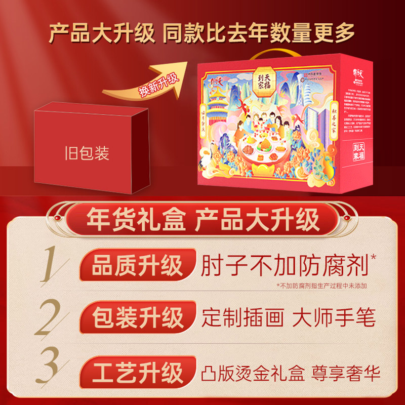 天福号到家肉食熟食即食年货礼盒年夜饭卤味酱肘子大礼包北京特产_虎窝淘