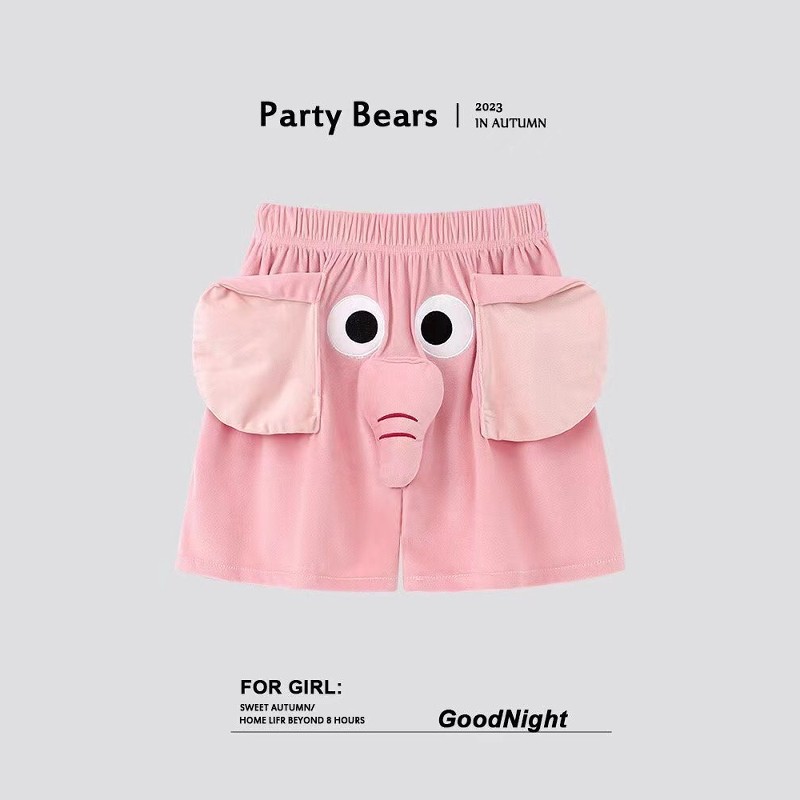 恶搞短裤可爱大象短裤蓝色粉色情侣同款松紧居家卡通毛绒居家宽松,淘宝优惠券,粉丝福利购,淘宝优惠卷