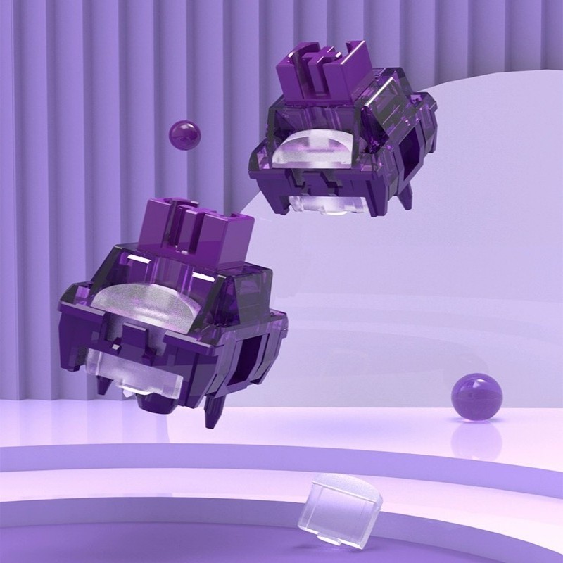 TTC烈焰紫V2 万金油兼顾办公游戏  5脚 42gf 线性客制化机械轴体 - 图1