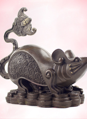 金钱蝠鼠摆件横梁压顶