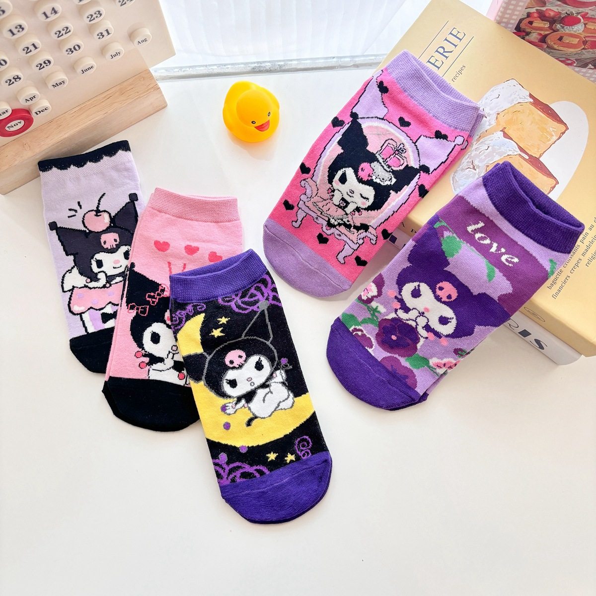 袜子女日系卡通精梳棉女船袜动漫卡通可爱库洛米女袜浅口短袜跨境,淘宝优惠券,粉丝福利购,淘宝优惠卷