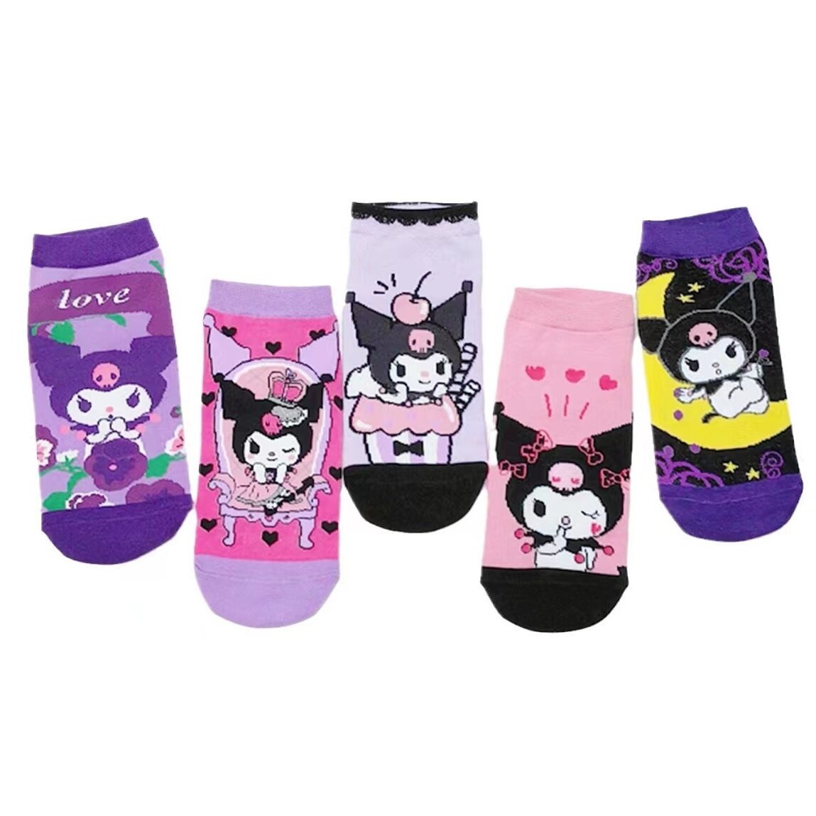 袜子女日系卡通精梳棉女船袜动漫卡通可爱库洛米女袜浅口短袜跨境,淘宝优惠券,粉丝福利购,淘宝优惠卷