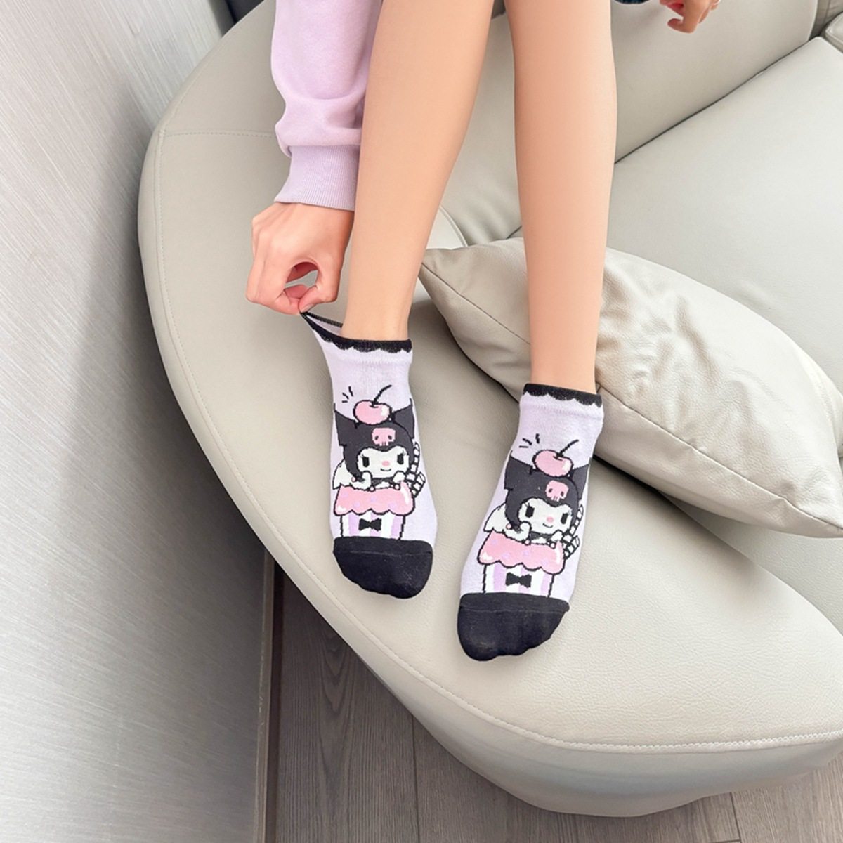 袜子女日系卡通精梳棉女船袜动漫卡通可爱库洛米女袜浅口短袜跨境,淘宝优惠券,粉丝福利购,淘宝优惠卷