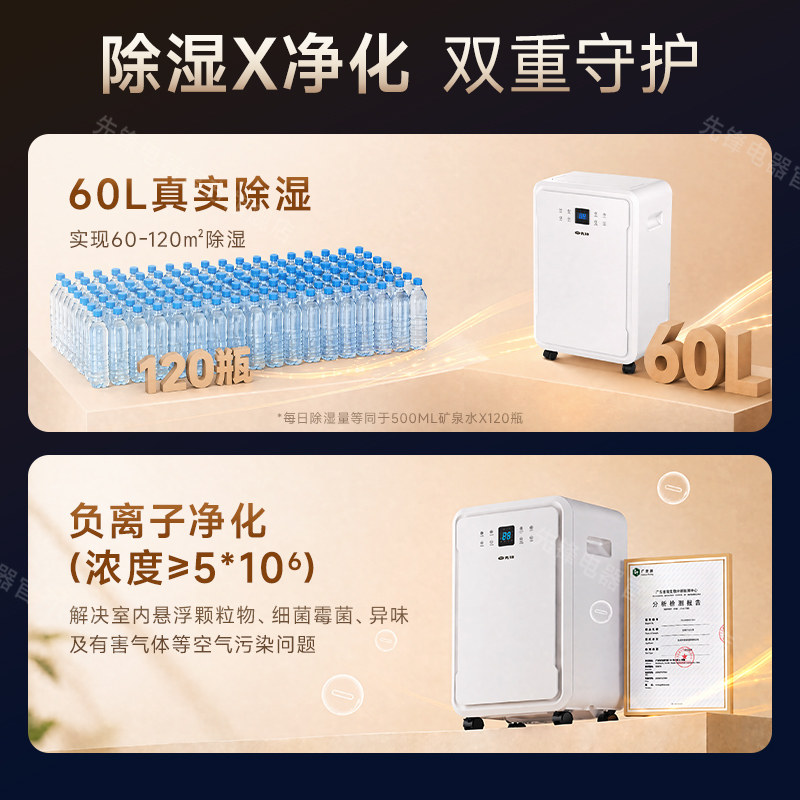 Pioneer large capacity upper drainage intelligent purification dehumidifier
