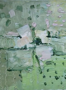 原创作品别墅客餐厅风景油画包邮