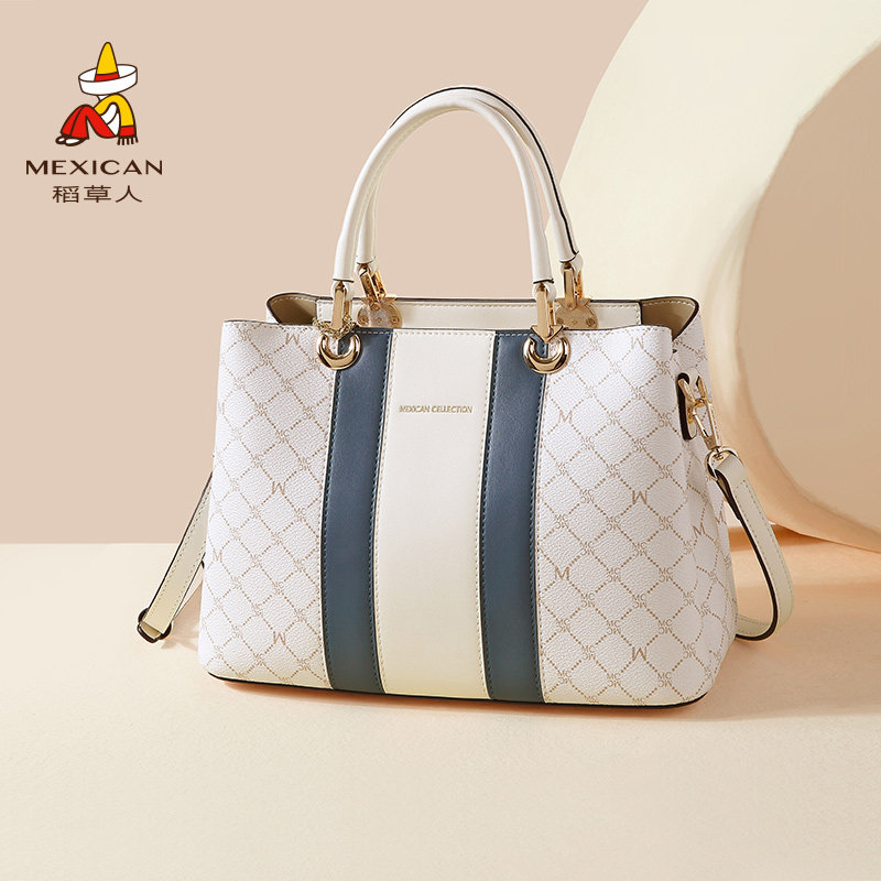 稻草人春夏2023新款通勤手提包 稻草人箱包女士包袋