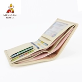 Короткий милый бумажник, кожаный кошелек, из натуральной кожи, в корейском стиле, воловья кожа