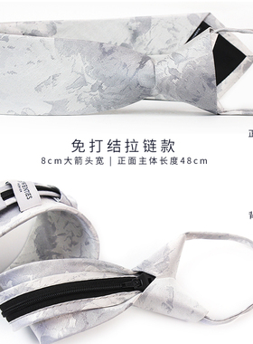 水墨中国风优雅桑蚕丝领带礼盒装