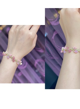 手工手链串珠温柔米珠女