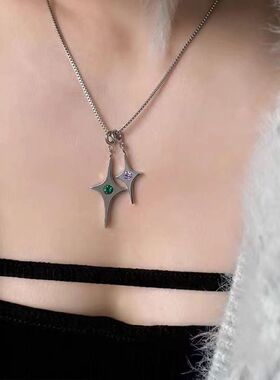 锆石项链链双子星十字架十字星