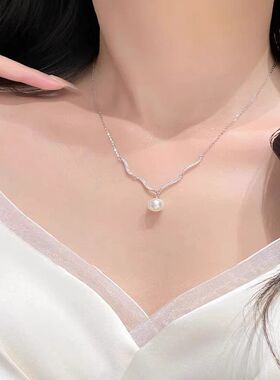 锁骨柳叶女拼接锆不气质轻奢风钢