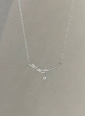 锁骨项链锆石链颈链不锈钢女款