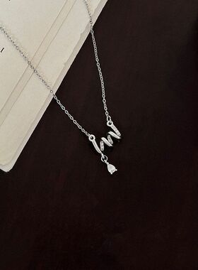 通勤韩日曲线项链吊坠简约气质