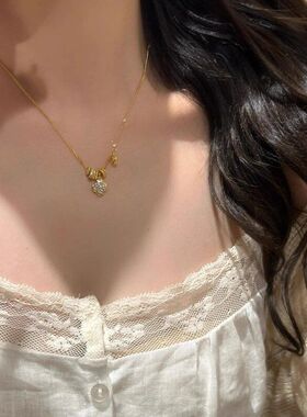 】环通勤项链链亮晶晶复古职场