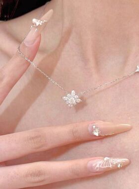 饰品项链潮同款雪花轻奢四芒女链