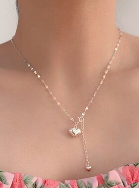 水波项链网红新款锁骨双小简约